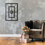 Wallity November Reloj de pared decorativo de metal Negro